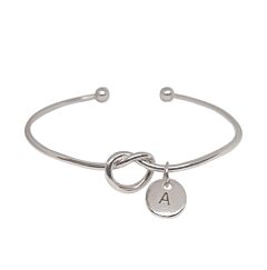 LOVE KNOT INITIAL BANGLE