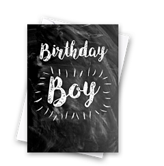 Chalk Birthday Boy