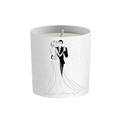 Bone China Pot Candle - Fashion Wedding Mr & Mrs Jones