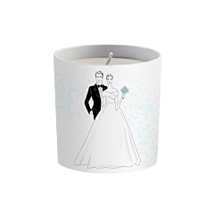 Bone China Pot Candle - Fashion Wedding Mr & Mrs Jacobs
