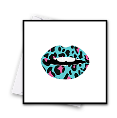 Hot Lips - Blue Leopard