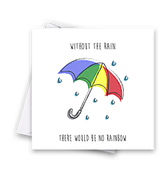Rainbow Treat Card - Umbrella