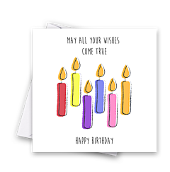 Rainbow Treat Card - Candles
