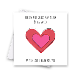 Rainbow Treat Card - Heart