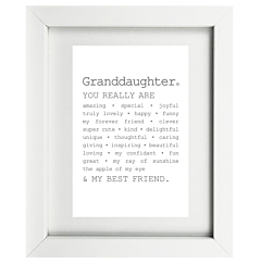 True Granddaughter Framed Print