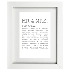 True Mr & Mrs Framed Print