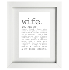True Wife Framed Print