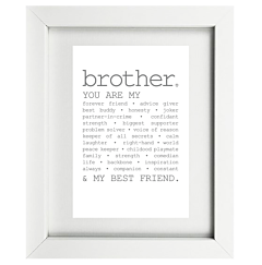 True  Brother Framed Print
