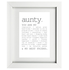 True Aunty Framed Print