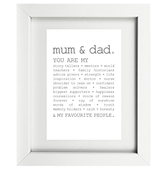 True Mum & Dad Framed Print
