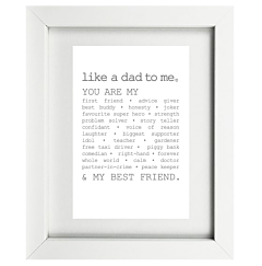 True Like A Dad Framed Print