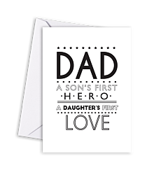 Typographic Dad Hero Love