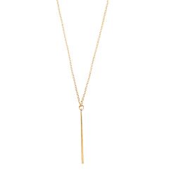 DROP BAR GOLD PLATED LONG NECKLACE