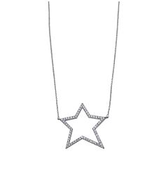 LARGE STAR STERLING SILVER NECKLACE