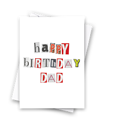 Happy Birthday Dad Ransom Note