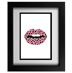Hot Lips - Baby Pink Dalmatian Frame