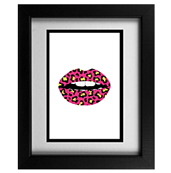 Hot Lips - Hot Pink Leopard Frame
