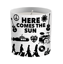 Bone China Pot Candle - Liverpool Four Here Comes the Sun