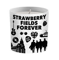 Bone China Pot Candle - Liverpool Four Strawberry Fields Forever