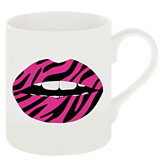 Hot Lips Mug - Hot Pink Tiger